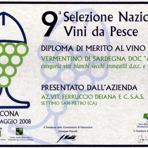 Arvali 2007 - Diploma - 9 Selezione Vini da pesce 2008