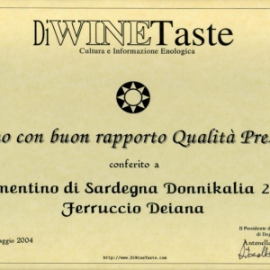 Donnikalia 2003 - Prezzo qualità - Wine Taste 2004