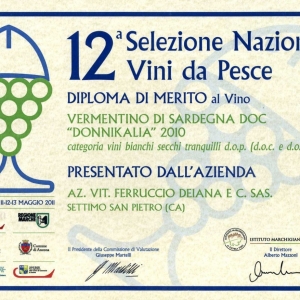 Donnikalia 2010 - Diploma - 12 Selezione Vini da Pesce 2011