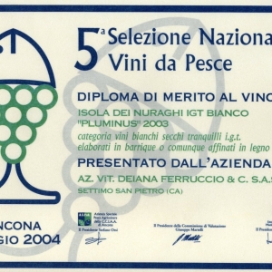 Pluminus 2003 - Diploma - 5 Selezione Vini da pesce 2004
