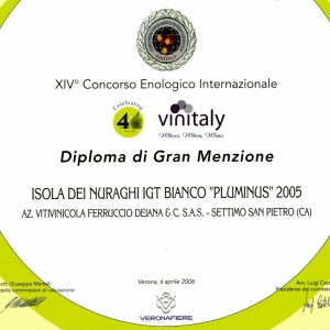Pluminus 2005 - Gran Menzione - 40° Vinitaly 2006