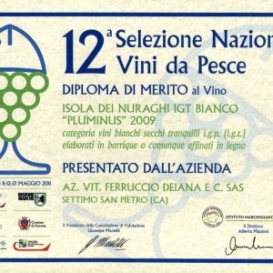 Pluminus 2009 - Diploma - 12 Selezione Vini da Pesce 2011